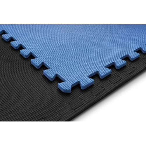 Мат-пазл  Hop-Sport HS-A010PM-6 EVA 1cm 6 частей black-blue - фото №3